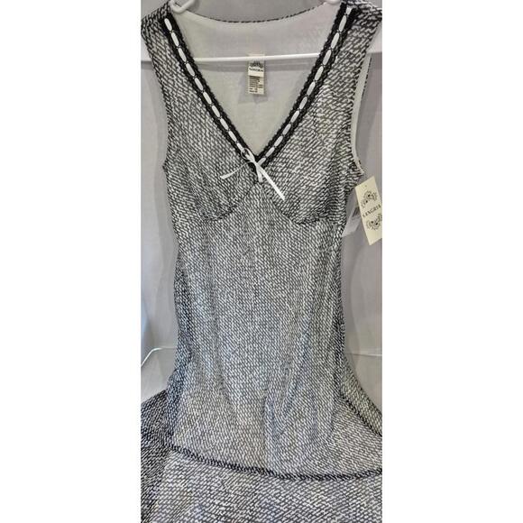 New! Sangria Size 12 Modern Sleeveless Cocktail Party Midi Dress ~ Black & White - Picture 3 of 9